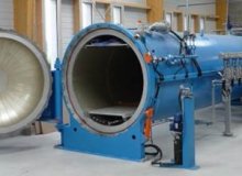 Autoclave homologué Classe 3 aéro, diamètre 1.5m, longueur 7m, 220°c, 10 bars Autoclave homologué Classe 3 aéro, diamètre 1.5m, longueur 7m, 220°c, 10 bars